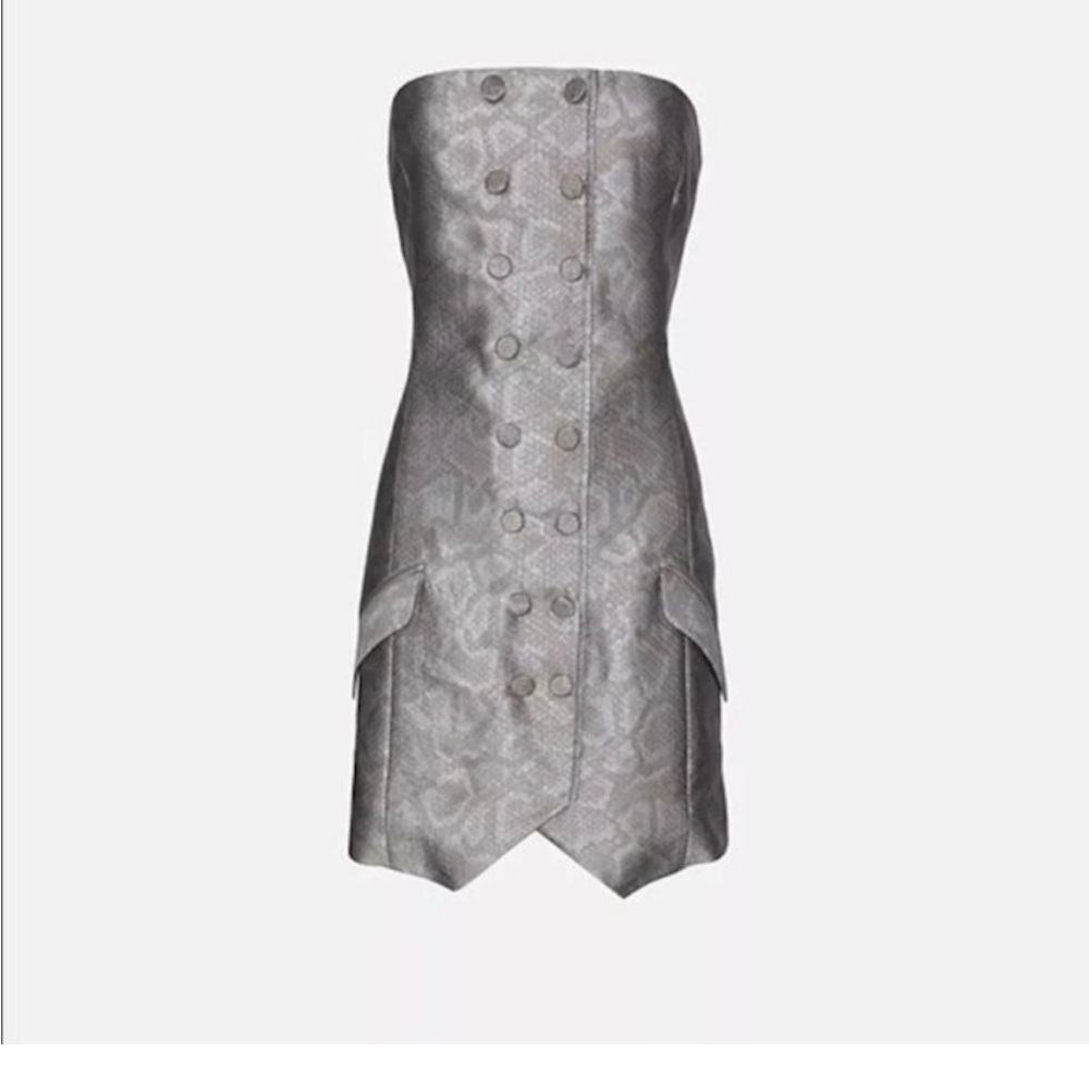 Jenni Kayne Python Print Strapless Dress